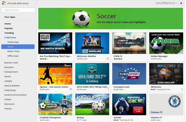 EURO 2012 Soccer Apps at Chrome Web Store