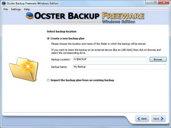 Ocster Backup Free for Windows