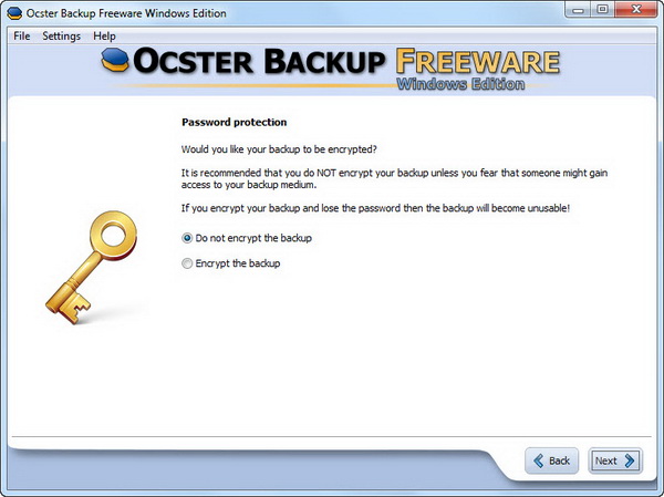 Ocster Backup Free for Windows