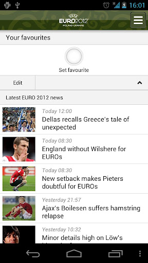 Official UEFA EURO 2012 Android App