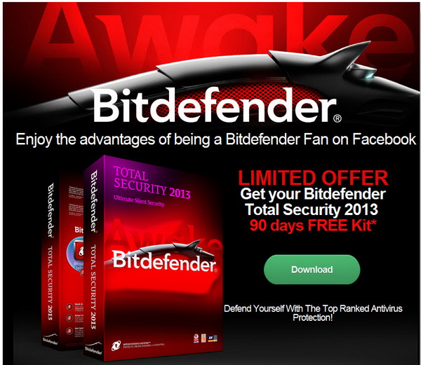Bitdefender Total Security 2013 with Free License