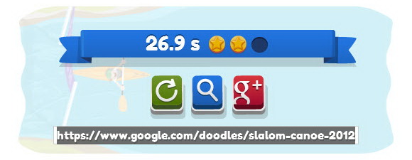 Canoe Slalom 2012 Google Interactive Doodle for London 2012 Olympics