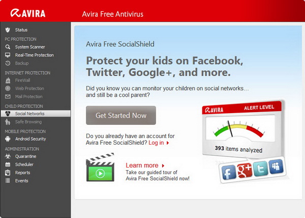 Avira Free SocialShield