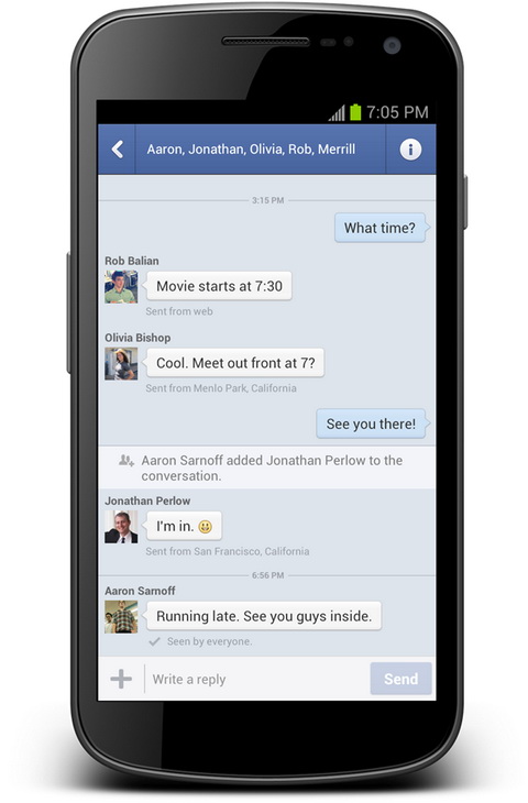 Facebook Messenger for Android Updated with New Look