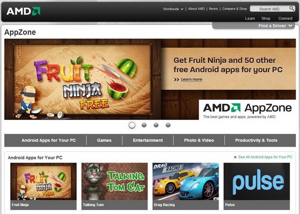 AMD AppZone Brings Android Apps to Windows 8