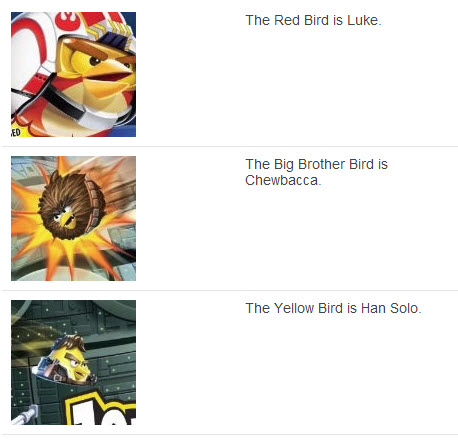 Star Wars version of Angry Birds