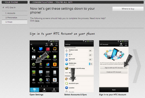 Easy HTC Android Phone Setup with HTC Get Started