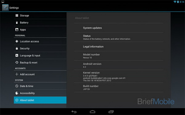 Google Nexus 10 Leaked Images