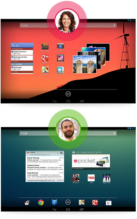 Google Nexus 10 - Multiple User Accounts