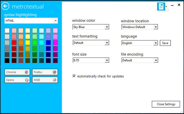 MetroTextual - Color Picker Tool in HTML Editor