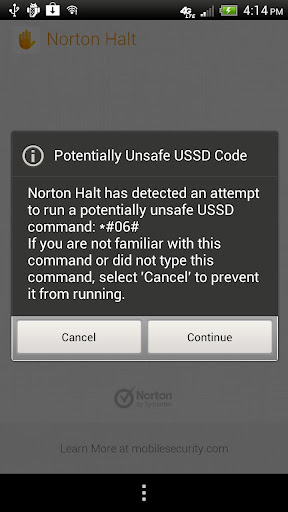 Norton Halt Blocks USSD Code Exploits on Android