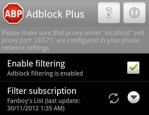 adblock plus android not working