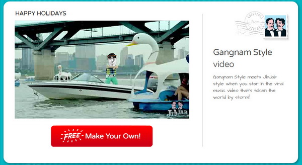 Create Personalized Gangnam Style Animated eCard