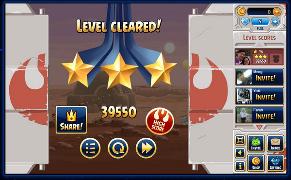 Angry Birds Star Wars for Facebook