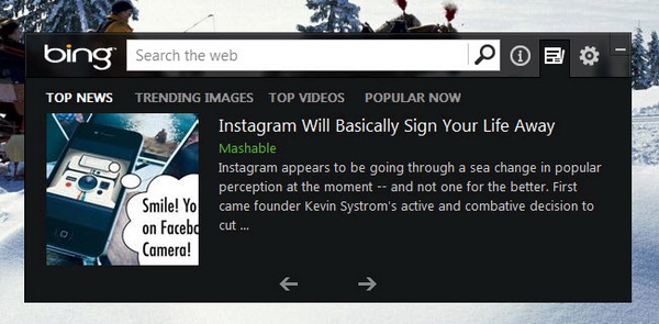 Bing Desktop 1.1 for Windows
