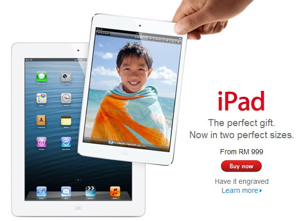 iPad Mini on sale in Malaysia