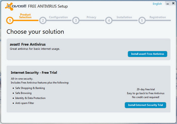 avast! 8 Free Antivirus - Installation Setup