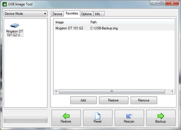Backup and Restore USB Image