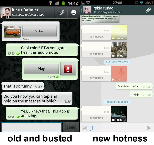 Whatsapp Messenger Beta - Holo Redesign