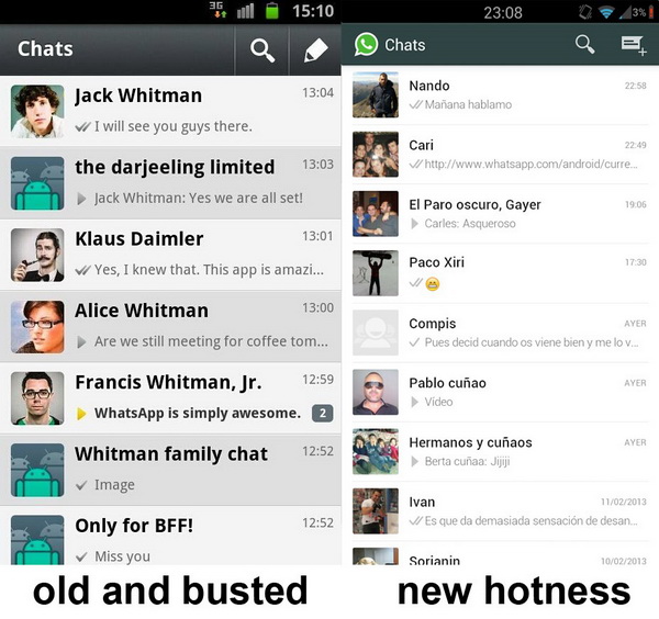 Whatsapp Messenger Beta - Holo Redesign