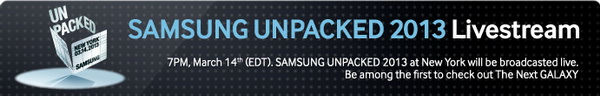 Samsung UNPACKED 2013 Livestream