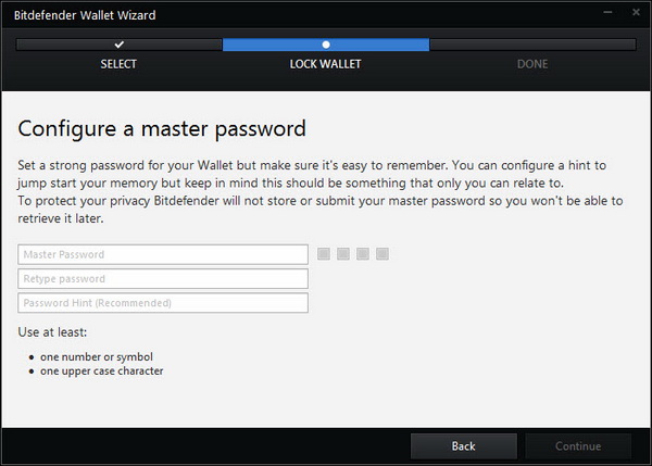 Bitdefender Total Security 2014 BETA - Wallet feature