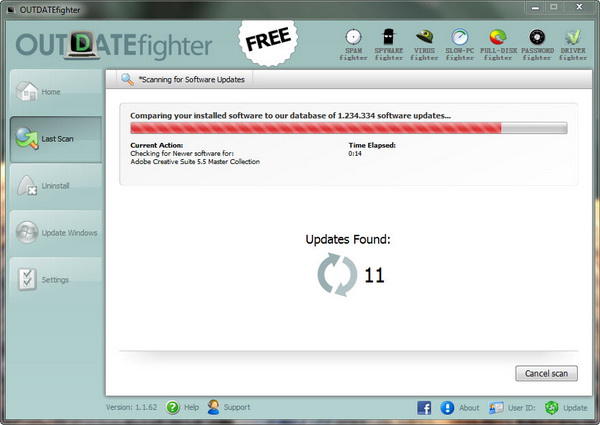 OUTDATEfighter - Scan for Software Updates