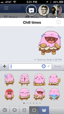 Facebook for iOS - Stickers