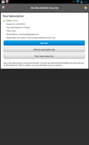 McAfee Mobile Security with 14-day free trial