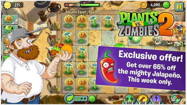Plants vs Zombies 2 Offer