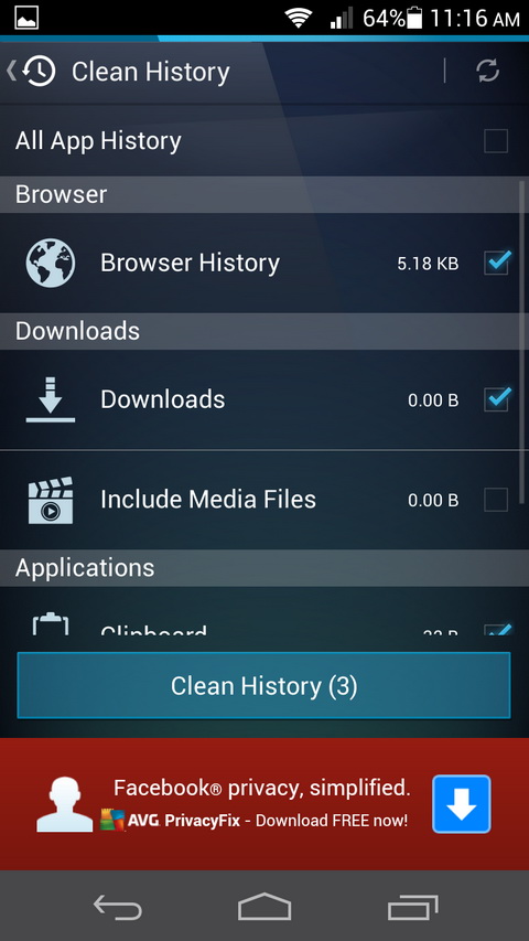 AVG Memory and Cache Cleaner for Android