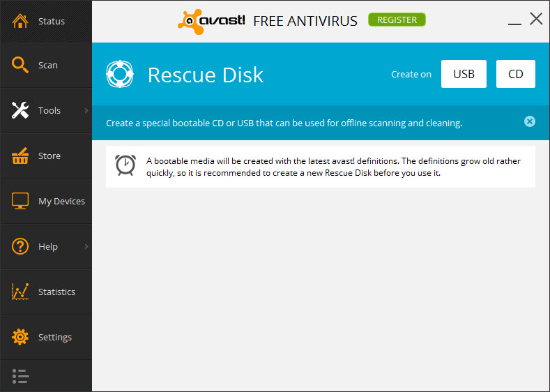 Avast 2014 - Rescue Disk