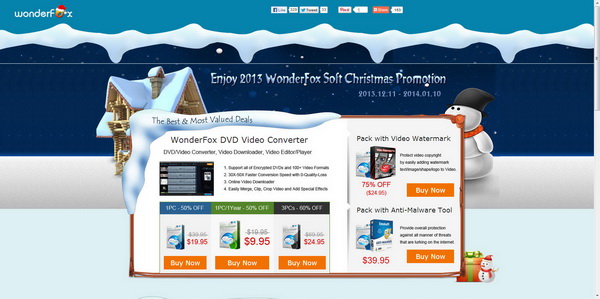 Wonderfox Soft Christmas 2013 Promotion