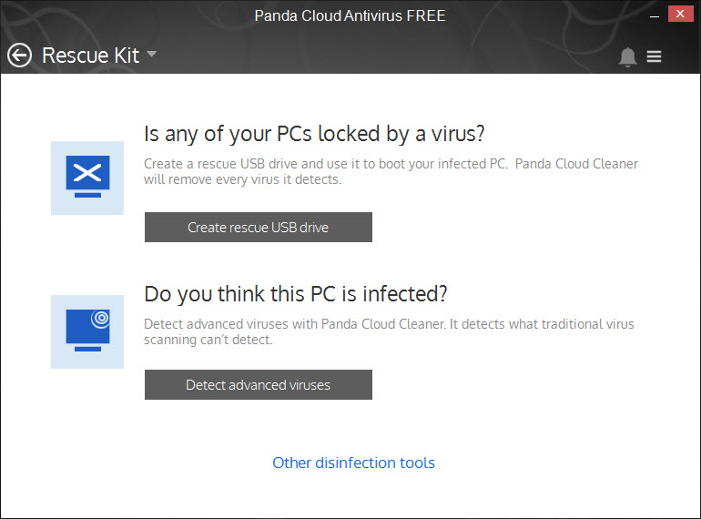 Panda Cloud Antivirus Free 3.0 - Rescue Kit