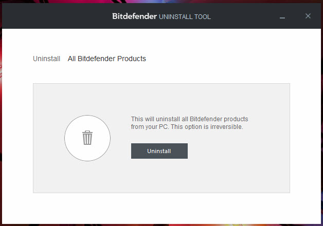 Bitdefender 2016 Uninstall Tool