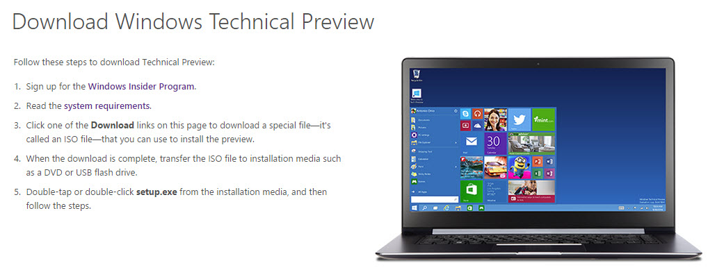 How to Download Windows 10 Technical Preview