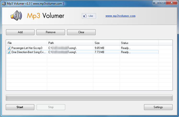 Increase volume of MP3 audio files
