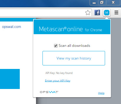 Metascan Online for Chrome