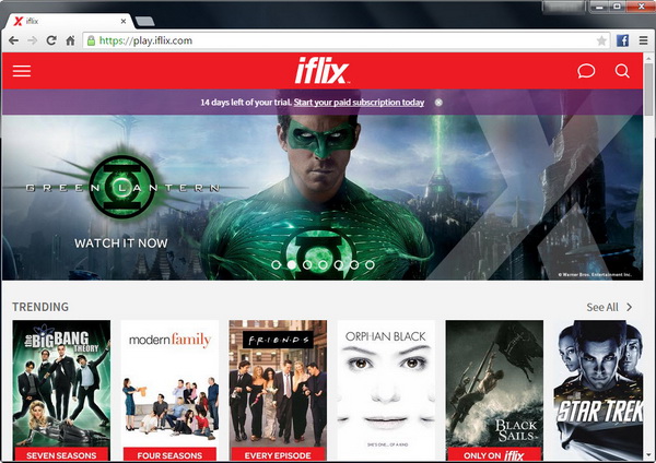 iFlix Internet TV Provider 14 Days Free Trial
