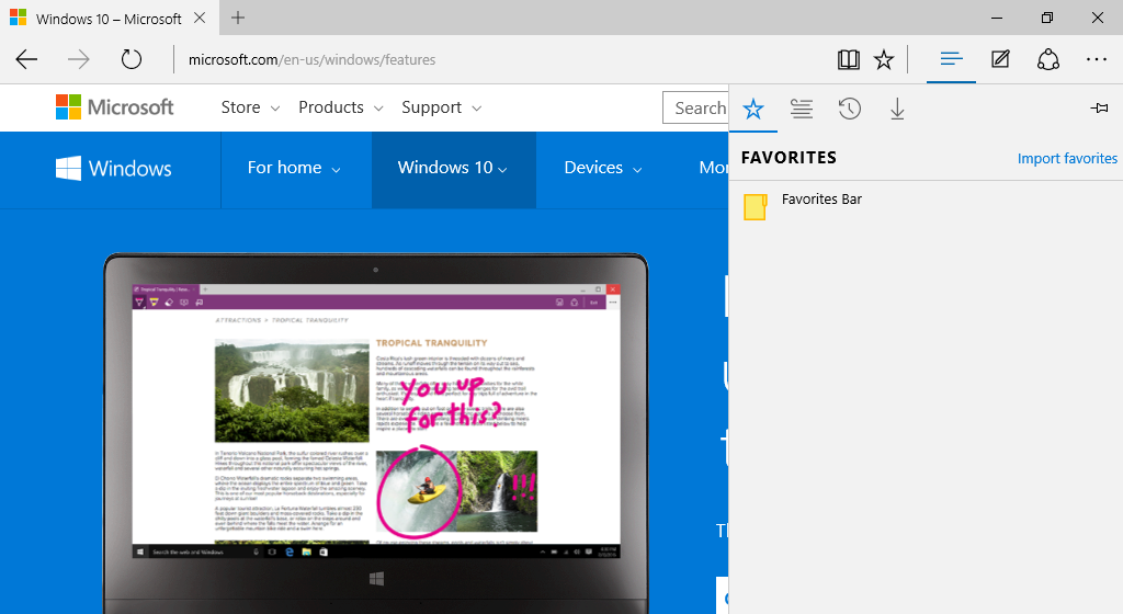 Import Google Chrome, Internet Explorer Bookmarks to Microsoft Edge