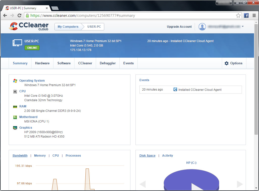 CCleaner Cloud - System Summary