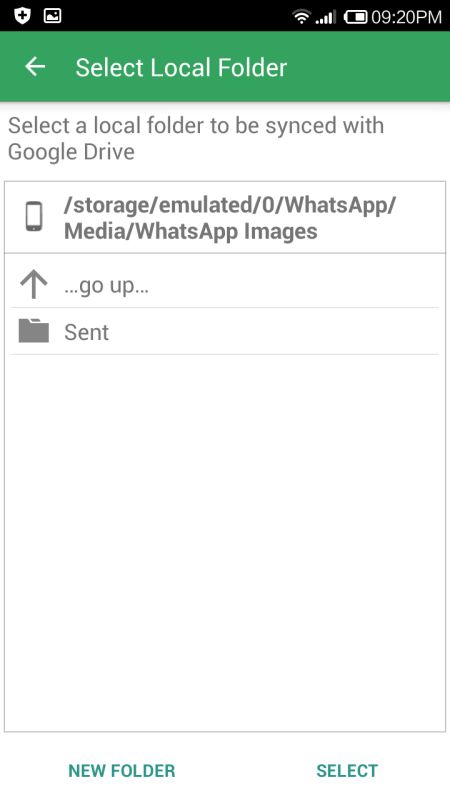 Back up Whatsapp Images to Google Drive