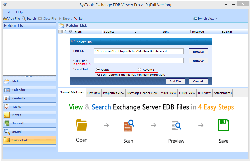 Free EDB Viewer Tool