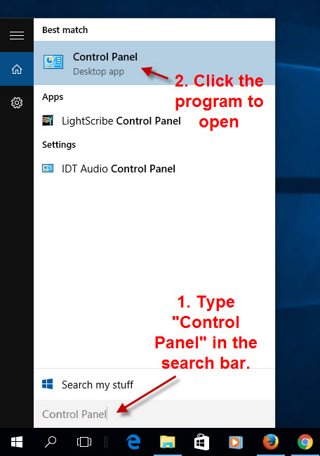 How to Open Control Panel in Windows 10