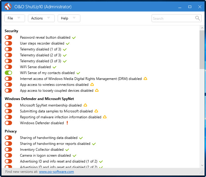 Change Windows 10 Privacy Settings