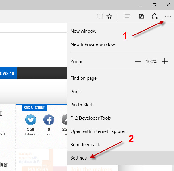 Clear Browsing data in Microsoft Edge