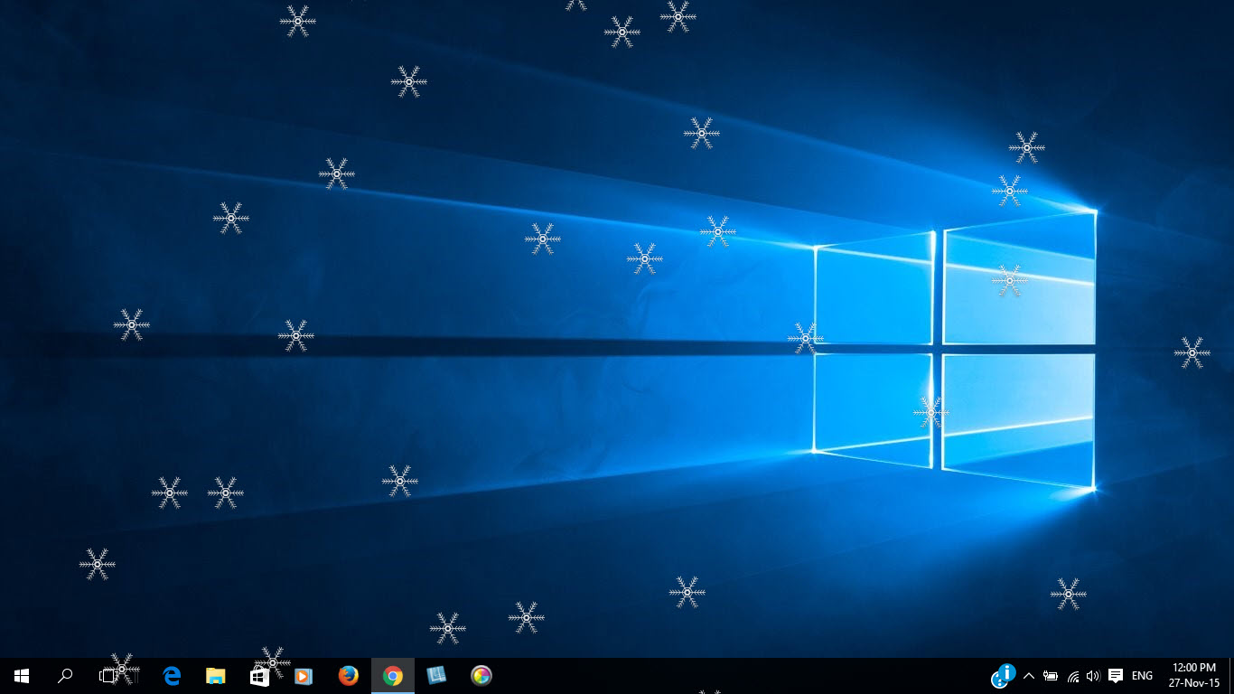Falling Snow Effect on Windows 10