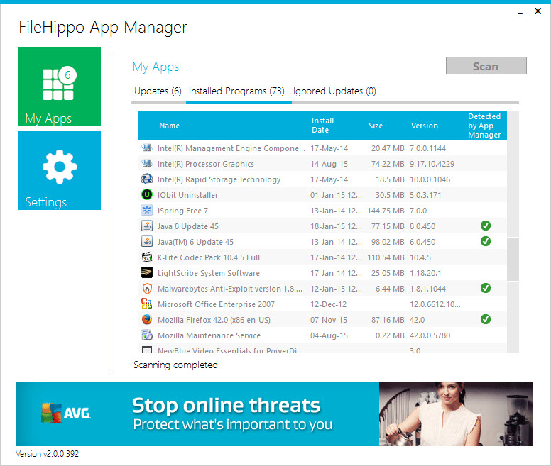 FileHippo App Manager - Keep Windows 10 Software Up-to-date