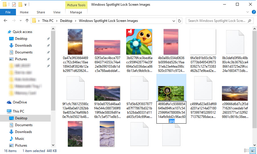 Locate Windows Spotlight Lock Screen Images
