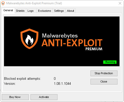 Malwarebytes Anti-Exploit for Windows 10